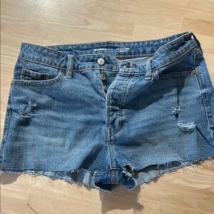 Old Navy Blue Distressed Jean Shorts